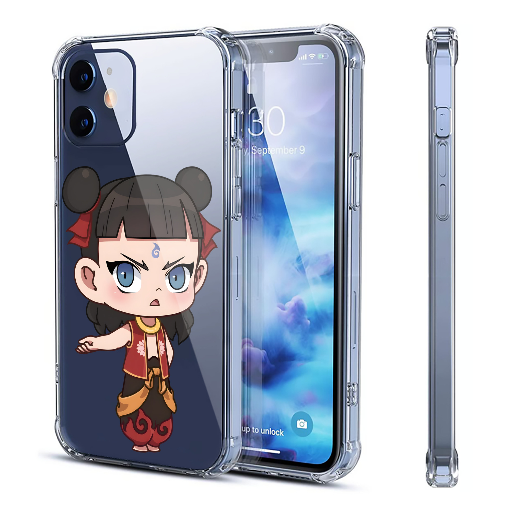 （画像用） Ne Zha 2 ナタ 魔童の大暴れ 【iPhone 12シリーズ対応】透明スマホケース（クリアソフトケース）